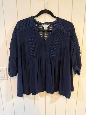 Sundance Blue 3/4 Sleeve Shirt